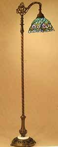Pondsby Antique Brass Tiffany Floor Lamp