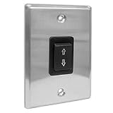 Draper 121001 Single Station Control SS-1R Projection Screen Key Switch (Black/Stainless Steel)
