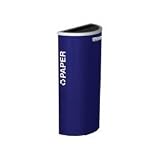 Half Round Recycling Bin - Paper (Blue) (30H x 15.75W x 7.87D)