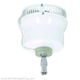 4 inch diameter surface mount transformer (white with satin nickel powerfeed stem)