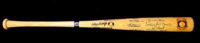 HOF BAT SIGNED BY 18 JSA KOUFAX, BERRA, SPAHN, McCOVEY - Autographed MLB Bats