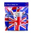 25 Piece Union Jack Party Pack - Plates Cups Napkins Tablecover - Ideal for Olympic 2012 and The Jubilee Parties