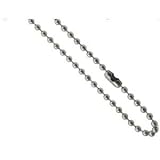 316L Surgical Stainless Steel Chain/Necklace Ball Chain. 3mm ball. Length: 24"