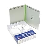 2-Fastener Pressboard Folder, Expands 1, 1/3 Tab, 25 Pt, Letter, Green, 25/Box ESS17178
