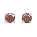 January Birthstone Garnet CZ Sterling Silver Stud title=