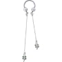 JEWELED SHAMROCKS Dangle Horse Shoe Circular Barbell