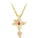 Yellow-gold Black Hills Gold Ruby Cross