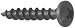 #8 x 1" Deep Thread Pan Head Screws Black 100 Pcs.