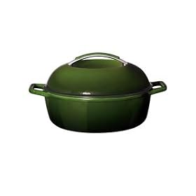 KitchenAid 12-Inch Cast-Iron Chicken Fryer, Green by KitchenAid