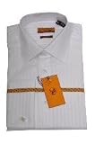 Mens Shirt White Tone on Tone Twill French Cuff 61105-1 $75