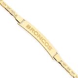14K Denver Broncos Small Id Bracelet Broncos Anchor Link - NF642-7