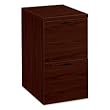 10500 Series File/File Mobile Pedestal, 15-3/4w x 22-3/4d x 28h, Mahogany