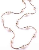 Monet 16-19" 6mm Simulated Pearl Necklace GOLDTONE