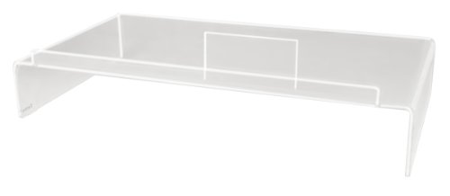 Kantek Acrylic Monitor Stand with Keyboard Storage, Holds up to 50 Pounds, 24 x 12.5 x 4 Inches, Clear (AMS300)