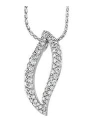 Jewelplus 1 ct tw Diamond Pendant 14K White 1 Ct Tw