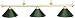 55" Brass Pool Table Lights with Green Metal Shades 55" Brass Pool Table Lights with Green Metal Shades