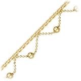 14kt. Gold, 9 Fashion Anklet
