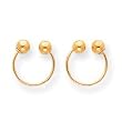 Sardelli - 14k Open Hoop Beaded Earrings