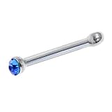 Sapphire Blue Gem MICRO Nose Bone