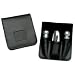 Wine Accessory Valet - Fine Leather Construction (Black) (6H x 5.25W x 1D)