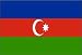 Azerbaijan Flag Rayon On Staff 4 in. x 6 in.