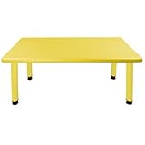 24 x 48 Rectangular Resin Table (18 Legs) - Yellow