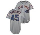 Pedro Martinez New York Mets Road Grey Authentic MLB Jersey