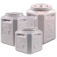 Gamma Vittles Vault Seed Vault Plus Airtight Bird Seed Storage Container 35-lb capacity mocha granite-color 12 length x 12 width x 16.75 height
