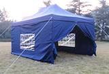 from Piranha Trading Limited 100 WATERPROOF POP UP GAZEBO 4.5m x 3m BLUE with 4 Side Walls & Carry Bag