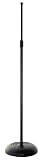 Adam Floor Microphone Stand w/cable clips - Black