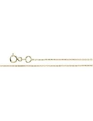 Solid Diamond Cut Cable Chain 14K Yellow Gold 18 Inch