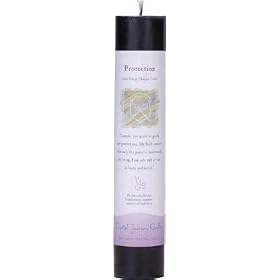 Crystal Journey Reiki Charged Herbal Magic Pillar Candle - PROTECTION - Made with Aromatherapy Essential Oil of Frankincense