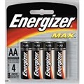 Energizer Max E91 AA alkaline batteries (4)
