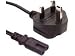 Electronics : Euronetwork Mains Lead Figure 8 to UK plug, (3A fuse)