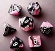 Chessex Gemini Black-pink 7 piece dice set