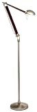 Verona Halogen Floor Lamp in Walnut and Brushed Steel