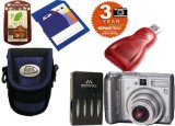 Canon PowerShot A570IS 7.1MP Digital Camera with 4x Optical Image Stabilized Zoom + 2GB Secure Digital Card + Travel Kit