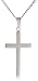 Sterling Silver Polished Cross Pendant Necklace