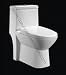 OTHO 24" SMALL TOILET One Piece 24 inch Toilet Double Vortex Dual Flush BATHROOM Smallest Compact Tiny Mini Short Inodoro Concealed Trapway