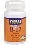 Vitamins B-12 5000 mcg + Folic 60 Tabs - NOW FOODS