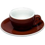 Produkt-Bild: Cilio Cappuccino-Tasse marone mit Untertasse, Porzellan