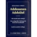 Adelsnamen, Adelstitel