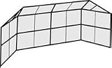 CHAINLINK WINGED BKSTOPS-20'HX20'DX20'W HOOD/WING