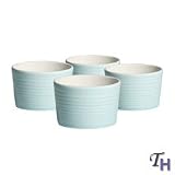 Gordon Ramsay by Royal Doulton Maze Blue 4-Inch Ramekins, 9-1/2-Ounce, Set of 4