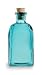Nakpunar Aqua Blue Recycled Glass Bottle with Cork 8 oz (250 ml) - bottle for oils, witch spells, wedding favors, fragrance reed diffuser bottle