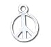 Solid Sterling Silver Peace Sign Charm