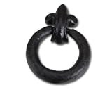 Ring Door Knocker Black Powder 5 1/8