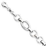 21PC4hntS8L. SL160  Sterling Silver Fancy Bracelet   7 Inch   Lobster Claw   JewelryWeb