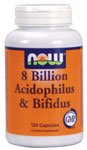 8 Billion Acidophilus and Bifidus by NOW Foods - Digestive Support (120 Capsules)