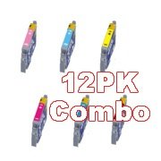 12-Pack Remanufactured Inkjet Cartridge Combo for Epson Stylus C82/CX5200/CX5400 Printers (Three of